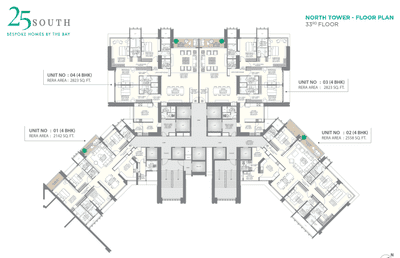 Project Image of 1464.22 - 7250.0 Sq.ft 3 BHK Apartment for buy in 25 South