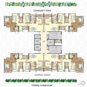 Project Image of 1153.57 - 1330.0 Sq.ft 3 BHK Apartment for buy in Courtyard Rozanne
