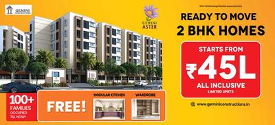 Project Image of 504.0 - 600.0 Sq.ft 2 BHK Apartment for buy in Arboretum Gemini Aster