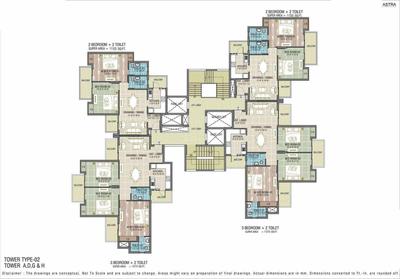 Project Image of 1150.0 - 2650.0 Sq.ft 2 BHK Apartment for buy in Express Astra