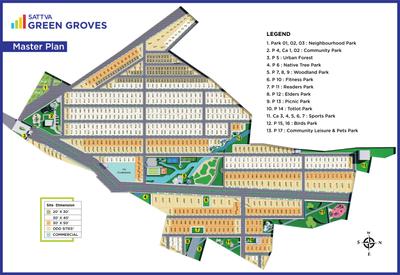 Project Image of 600.0 - 5026.53 Sq.ft Residential Plot Plot for buy in Sattva Green Groves