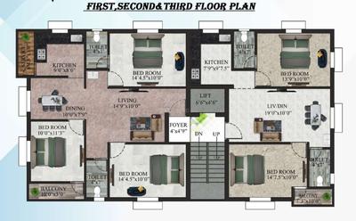 Project Image of 933.0 - 1253.0 Sq.ft 2 BHK Apartment for buy in Amirtha Varshini Apartments