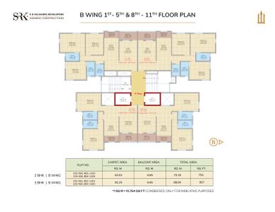 Project Image of 1100 Sq.ft 3 BHK Apartment / Flat for sale in Dhankawadi for Rs. 13500000