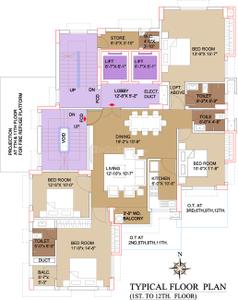 Project Image of 2100.0 - 2143.0 Sq.ft 4 BHK Apartment for buy in Aspirations Celesta