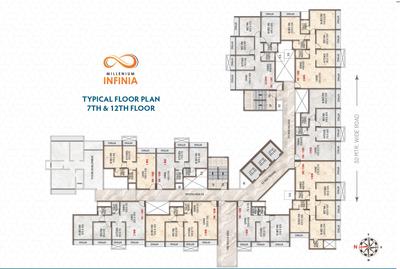 Project Image of 447.67 - 1917.16 Sq.ft 1 BHK Apartment for buy in Millenium Infinia