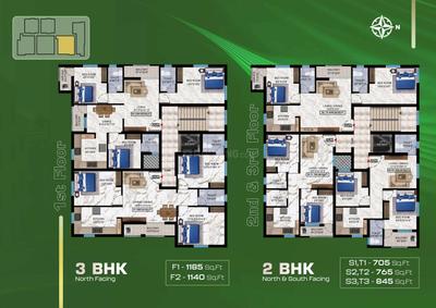 Project Image of 645.0 - 1245.0 Sq.ft 2 BHK Apartment for buy in ACS Evergreen