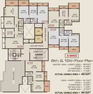 Project Image of 454.0 - 668.0 Sq.ft 1 BHK Apartment for buy in Shantee Sunshine Sapphire Wing A and Wing B