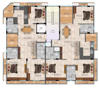 Project Image of 1438.0 - 1521.0 Sq.ft 3 BHK Apartment for buy in Alda Amogh