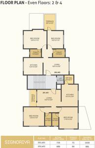 Project Image of 985.0 - 1039.0 Sq.ft 2 BHK Apartment for buy in Pate Signoriya