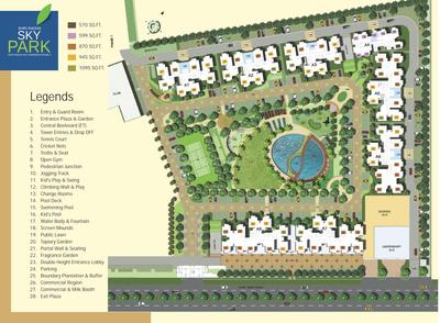 Project Image of 570.0 - 1095.0 Sq.ft 1 BHK Apartment for buy in Shri Radha Sky Park
