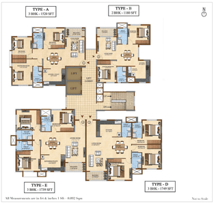 Project Image of 600.0 - 2047.0 Sq.ft 1 BHK Apartment for buy in Sattva Divinity