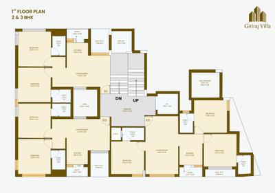 Project Image of 470.28 - 641.31 Sq.ft 2 BHK Apartment for buy in Giriraj Villa
