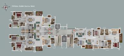 Project Image of 1626.0 - 2766.0 Sq.ft 3 BHK Apartment for buy in Arya Bhangy Centara
