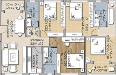 Project Image of 1253.0 - 1671.0 Sq.ft 2 BHK Apartment for buy in Tirumala Tiru Casa