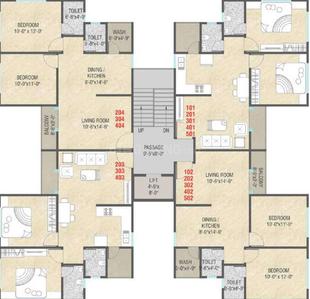 Project Image of 950.0 - 1334.0 Sq.ft 2 BHK Apartment for buy in Shiv Aashray Residency