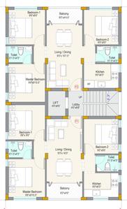 Project Image of 1150.0 - 1155.0 Sq.ft 3 BHK Apartment for buy in Godson Rosan Castle