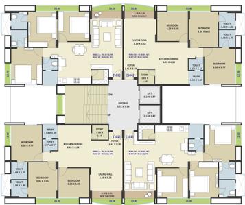 Project Image of 646.27 - 940.0 Sq.ft 2 BHK Apartment for buy in Friends Aroma Heights