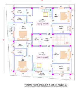 RK Sai Avanthika Sai Avanthika Cluster Plan from 1st to 3rd Floor 1
