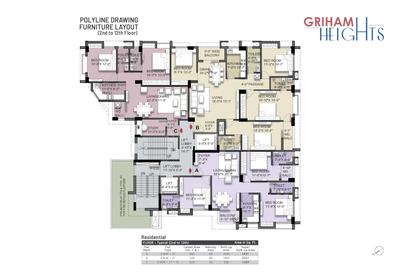 Project Image of 1268.0 - 2007.0 Sq.ft 2.5 BHK Apartment for buy in Griham Heights