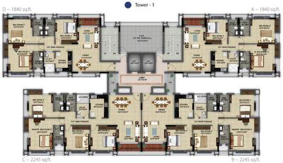 Project Image of 1410.0 - 2245.0 Sq.ft 2.5 BHK Apartment for buy in Orbit Ashwa