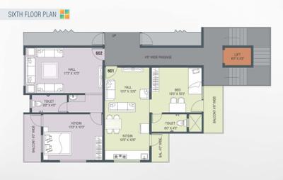 Project Image of 600.0 - 1078.0 Sq.ft 1 BHK Apartment for buy in Nabhraj Shriram Enclave