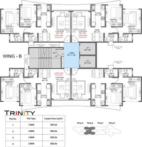 Project Image of 585.56 - 986.41 Sq.ft 2 BHK Apartment for buy in GHP Trinity