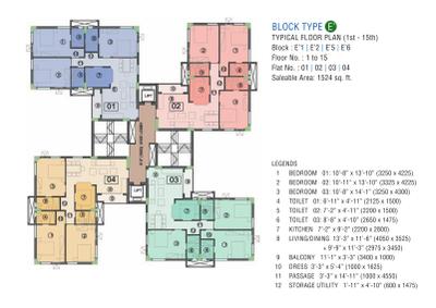 Project Image of 771.0 - 1524.0 Sq.ft 2 BHK Apartment for buy in Eden City Maheshtala
