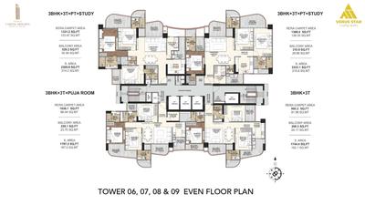 Project Image of 1722.9 - 4591.25 Sq.ft 3 BHK Apartment for buy in Venus Capital Heights