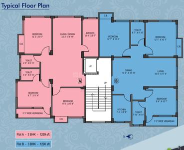 Project Image of 1269.0 - 1290.0 Sq.ft 3 BHK Apartment for buy in Bhawani Plaza