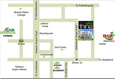 Project Image of 1153.0 - 2554.0 Sq.ft 2 BHK Apartment for buy in Flairalliance Trine phase III