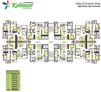 Project Image of 628.0 - 1830.0 Sq.ft 1 BHK Apartment for buy in  Kohinoor Residency