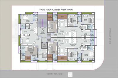 Square Samvat Residency Layout Plan 1