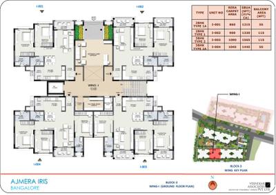 Project Image of 860.0 - 1090.0 Sq.ft 2 BHK Apartment for buy in Ajmera Iris