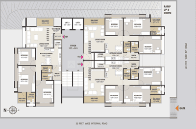 Project Image of 0.0 - 1908.0 Sq.ft 3 BHK Apartment for buy in Hiradhan Venus Apartments