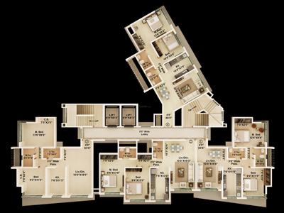 Project Image of 399.0 - 1040.0 Sq.ft 1 BHK Apartment for buy in Unique Estate Wing E