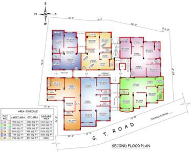 Project Image of 1092.0 - 1434.0 Sq.ft 2 BHK Apartment for buy in Eco Ganga Appartment