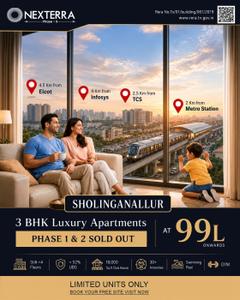 Project Image of 1470.0 - 1520.0 Sq.ft 3 BHK Apartment for buy in Nexterra Phase II