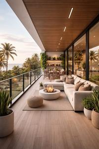 Balcony Image of 724 Sq.ft 1 BHK Apartment / Flat for sale in Embassy Indiabulls Park 1, Panvel Navi Mumbai for Rs. 8300000