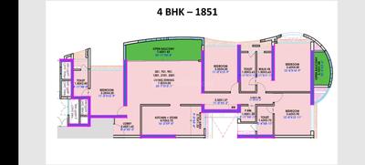 Image of 1560 Sq.ft 3 BHK Apartment / Flat for sale in Wakad, Pune for Rs. 20000000
