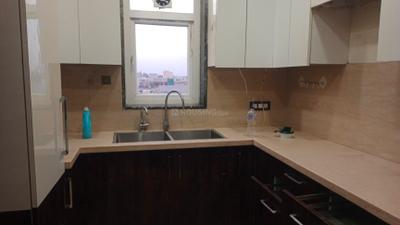 Kitchen Image of 1250 Sq.ft 3 BHK Builder Floor for rent in Sector 14 Gurgaon for Rs. 50000