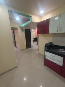 Kitchen Image of 960 Sq.ft 3 BHK Apartment / Flat for rent in Sunrise Glory, Shilphata Thane for Rs. 45000