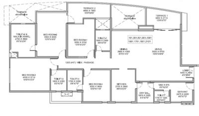Image of 2450 Sq.ft 4.5 BHK Apartment / Flat for sale in Pharande Puneville, Punawale, Pune for Rs. 26000000