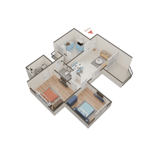 Image of 760 Sq.ft 2 BHK Apartment / Flat for sale in Dudulgaon, Pune for Rs. 5400000