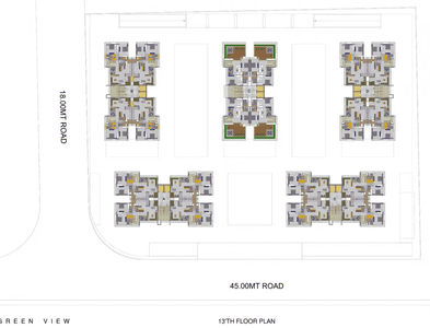Image of 2335 Sq.ft 3 BHK Apartment / Flat for rent in Shivalik Green View, Shantigram, Ahmedabad for Rs. 80000