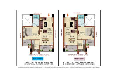 Image of 885 Sq.ft 1 BHK Apartment / Flat for sale in Vinayakkripa Vinayak Central Park At Shervani Legacy Phase 2, Dhoomanganj, Allahabad for Rs. 4200000