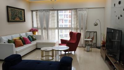 Living Room Image of 1980 Sq.ft 3 BHK Apartment / Flat for rent in Lodha Belmondo, Gahunje Pune for Rs. 110000