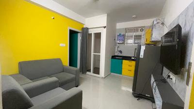 Living Room Image of 550 Sq.ft 1 BHK Apartment / Flat for rent in Whitefield Bengaluru for Rs. 23000