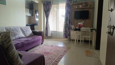 Living Room Image of 750 Sq.ft 1.5 BHK Apartment / Flat for rent in Alliance Nisarg, Wakad Pune for Rs. 30000