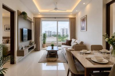 Hall Image of 1000 Sq.ft 2 BHK Apartment / Flat for rent in SMD Beverly Hills, Singasandra Bengaluru for Rs. 38000