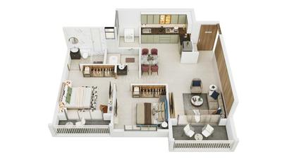 Image of 960 Sq.ft 3 BHK Apartment / Flat for sale in Landmarkk Luxuria, Dudulgaon, Pune for Rs. 7500000